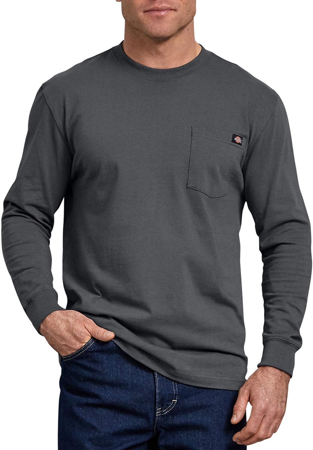 Dickies Men's Big and Tall Long Sleeve Heavyweight Crew Neck