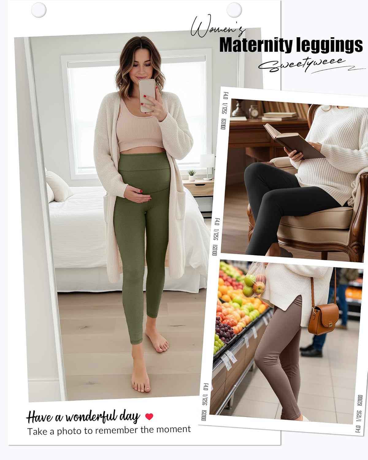 3 Pack Women's Maternity Lightweight Lounge Pants, Over The Belly Pregnancy Casual Pants Loose Soft Pajama Clothes - Image 4