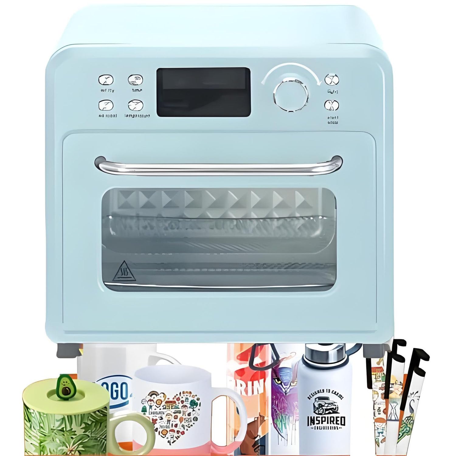 Horno de sublimación de 16 litros y 1400 W para impresión por sublimación.