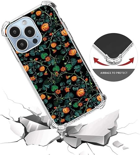 Miniatura 2 de Funda de teléfono con diseño de plantas de calabaza de Halloween para iPhone 13 Pro Max, cubierta de jardín de calabaza para adolescentes, hombres y