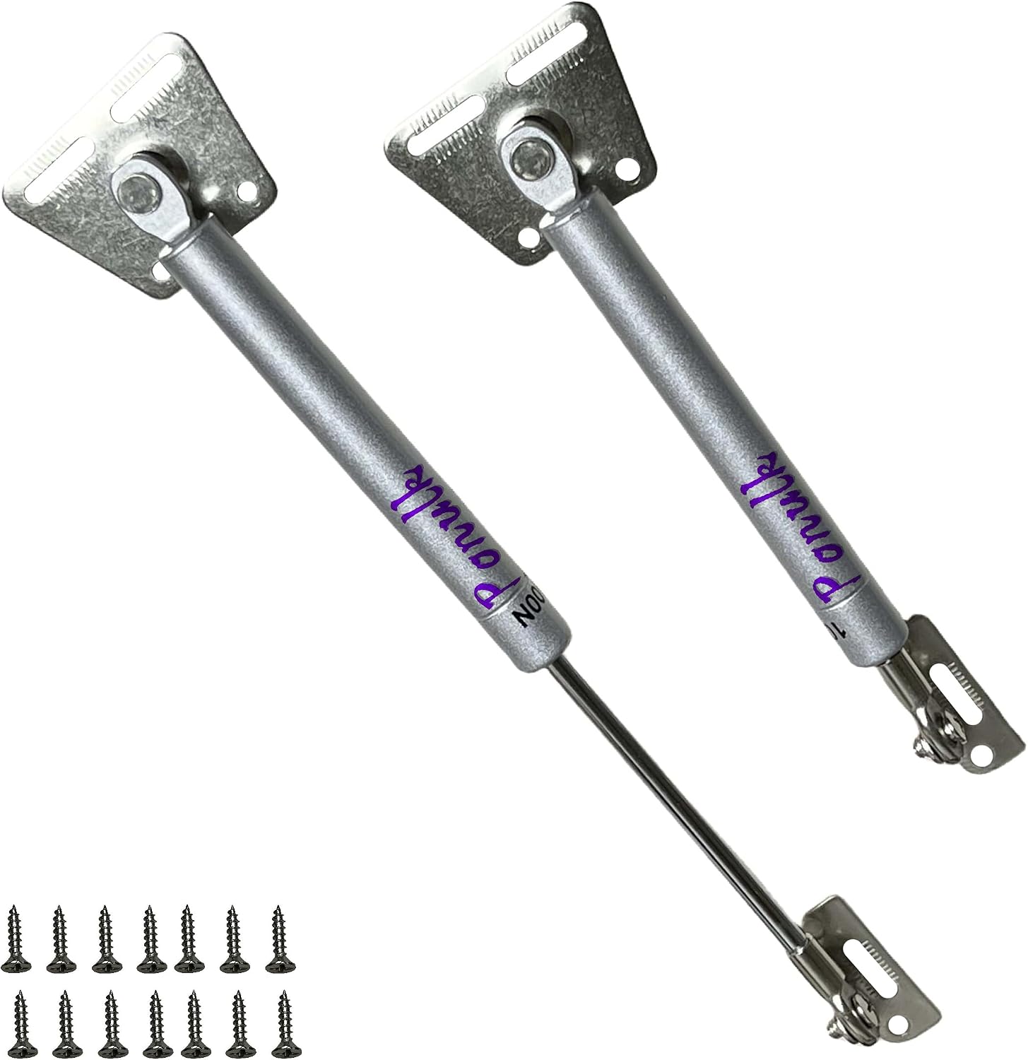 2 Pack 120N/26LBS DIY Drop Down Gas Struts for Downward Flap Lid Slowly Down, Drop Front Desk, Cabinet Desk and Loft Hatch