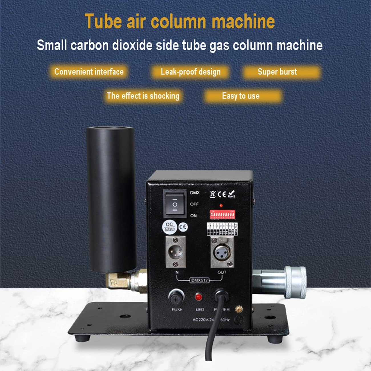 DMX Co2 Stage Special Effects Equipment, Bar LED Carbon Dioxide Gas Column Machine, Fog Machine, Atmosphere Props