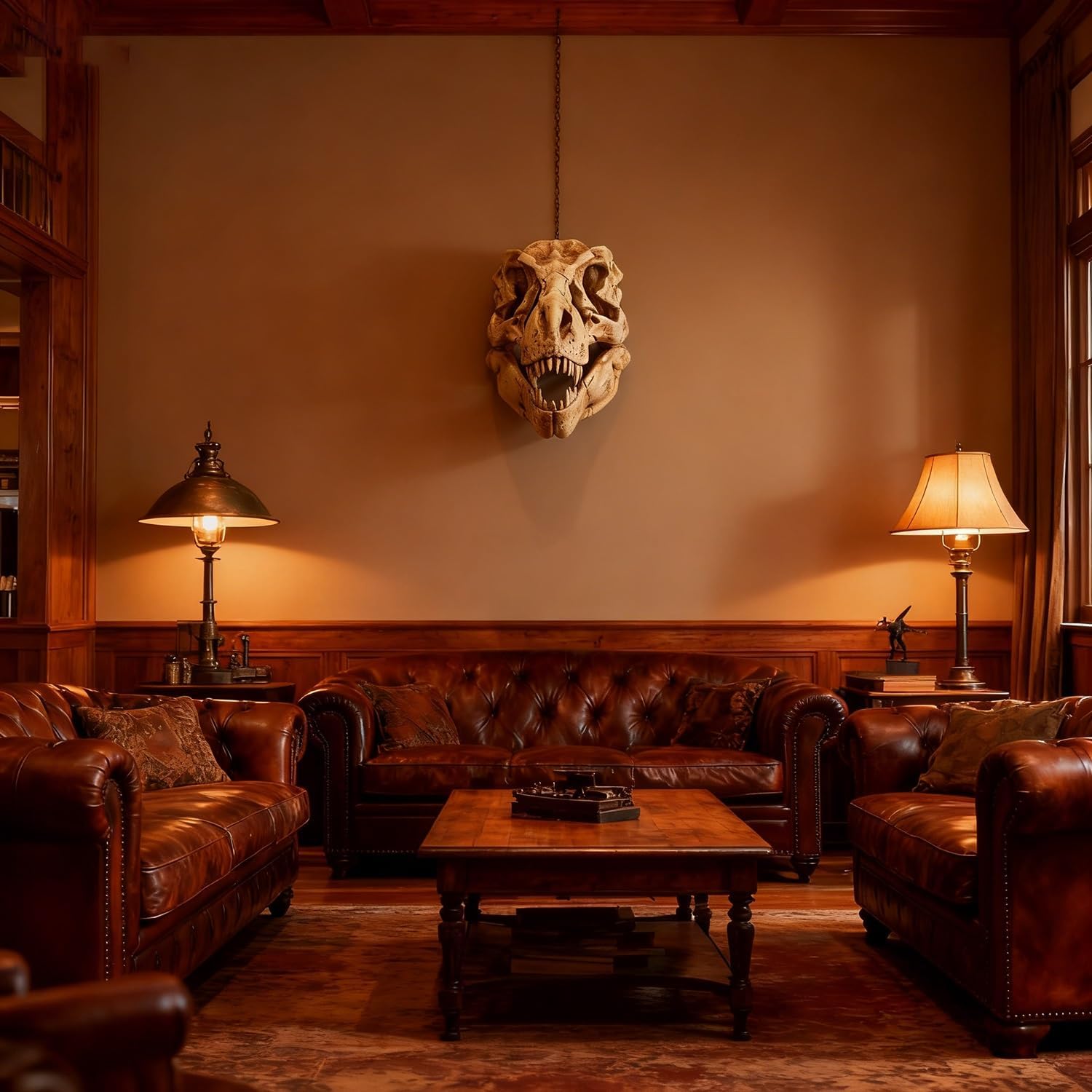 Museum-Quality T-Rex Dinosaur Skull Wall Mount - 3D Resin Replica Decor for Home, Office & Kids Room | Realistic Prehistoric Dinosaur Wall Art