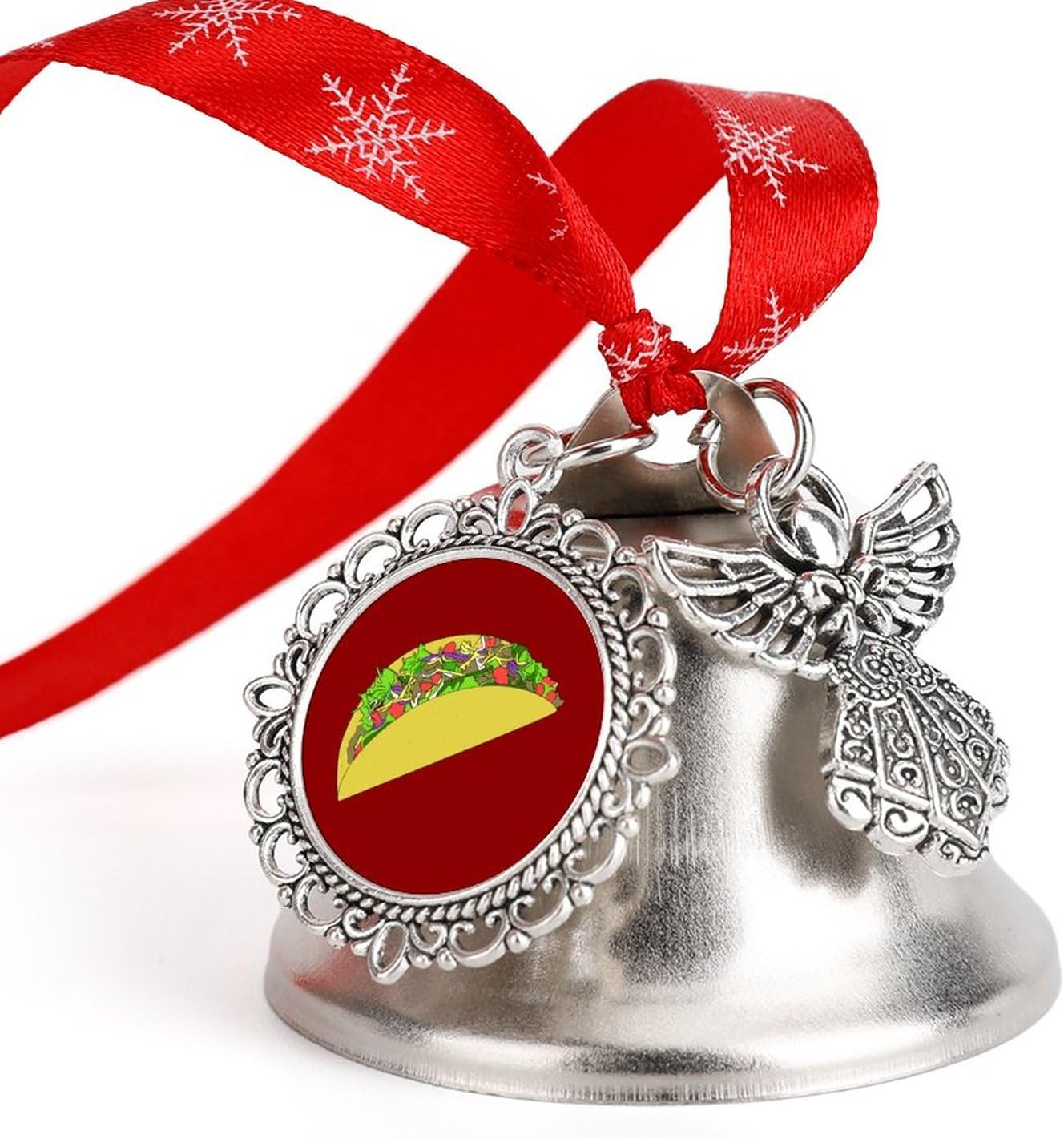 Taco Christmas Bells Ornament Christmas Tree Hanging Decoration for Home Party Festival Wing Bell