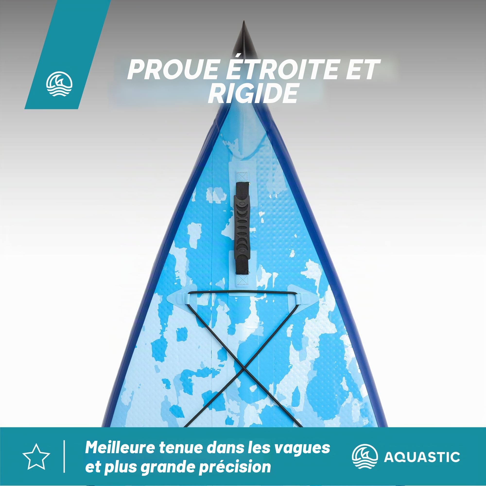 AQUASTIC Monroy 14'0" - Kayak Gonflable et Sup Hybride Drop Stitch, 2 Chambres V Koje, Stable, capacité de Charge jusqu'à 250 kg, équipement : 2 sièges, pagaie, Pompe, Ballast, Sac à Dos