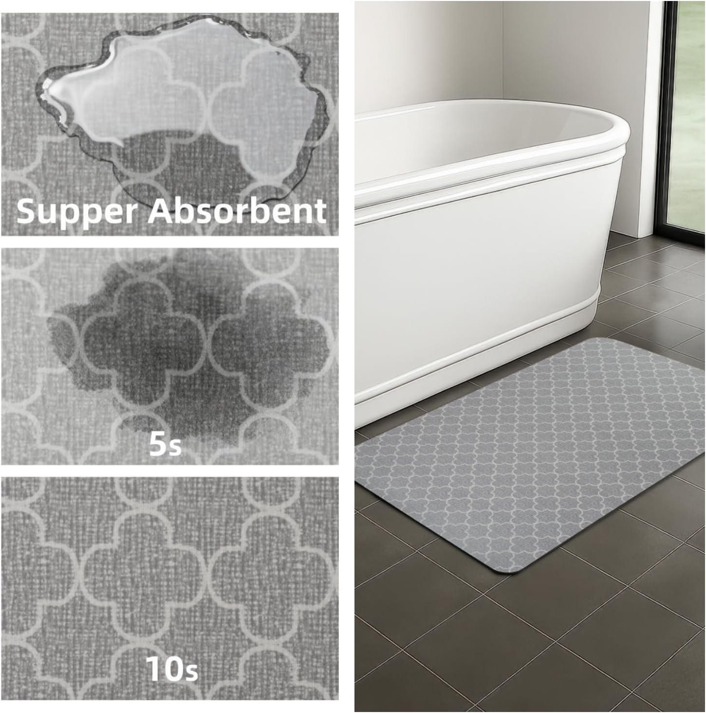 Kitchen Runner Rug 24x36 Inch, Non-Slip Low Pile Carpet, Rug Runner Floor Mat,Long Rugs for Kitchen, Hallway, Entryway, Bedroom,Bathroom(24"X36")