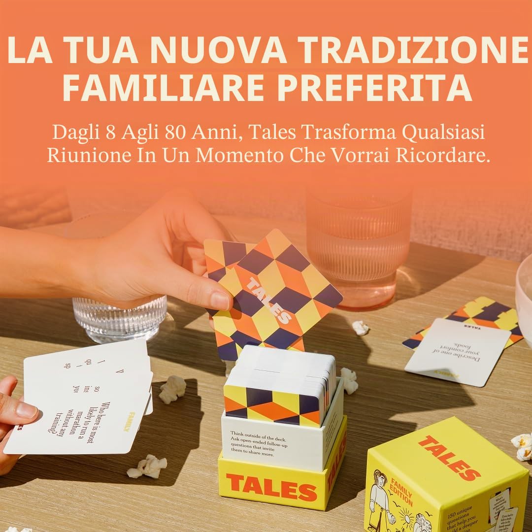 TALES 150 biglietti di conversazione, edizione familiare, creare connessioni significative