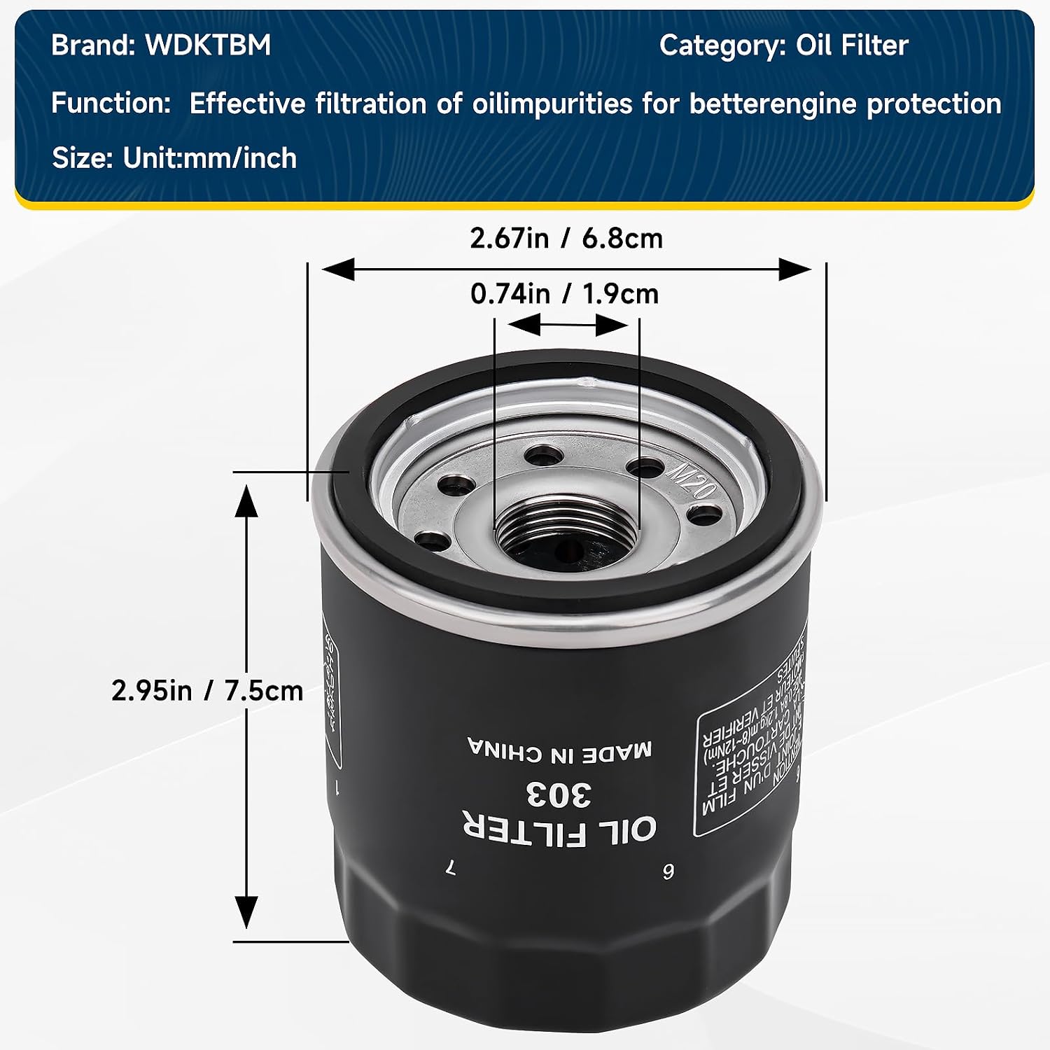 2 pack 16097-0008 303 Oil Filter for Kawasaki Ninja 300 400 500 650 zx6r z650 Vulcan 650 750 800 900 1500 1700 2000 Versys 650 X300 1000 w800