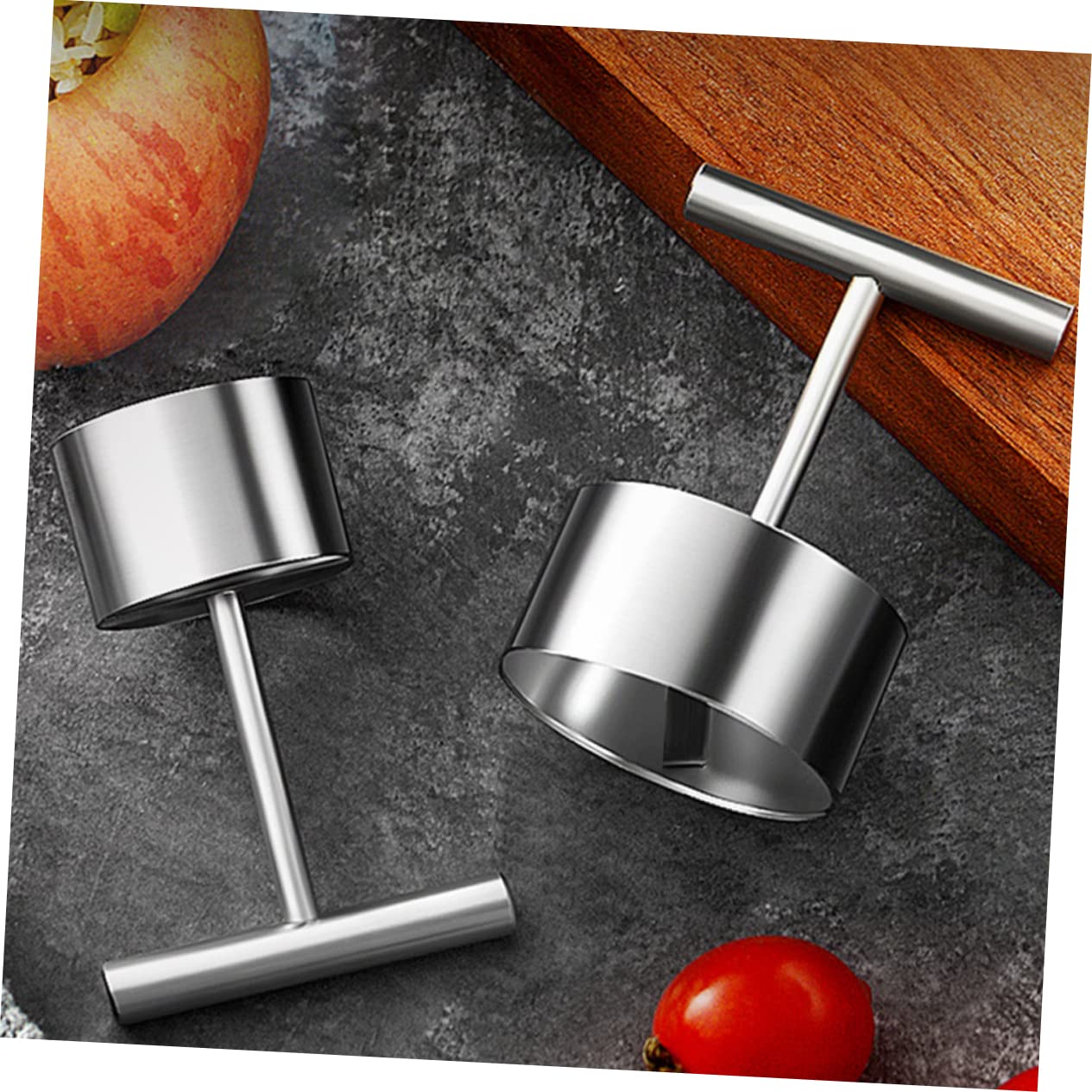 OUNONA 5piezas Herramienta Descorazonadora De Frutas De Acero Inoxidable Vaciador De Manzanas y Diseño Antideslizante Utensilio De Cocina Fácil De Usar y Limpiar Para Mayores y Manos