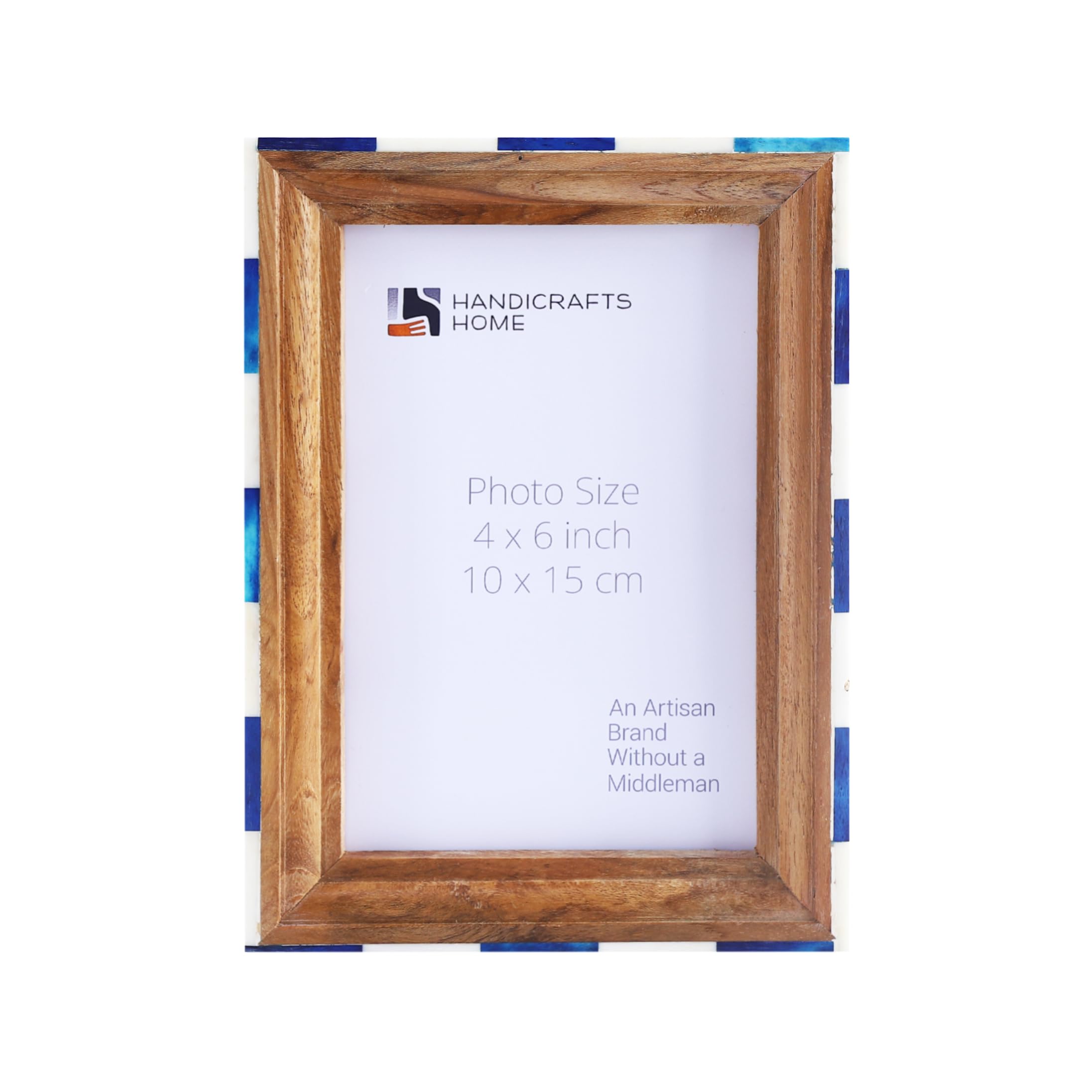 Handicrafts Home 4x6 Picture Frames - Vintage Style Wall Hanging & Desk Decor โ Farmhouse Photo Frames Ideal for Living Room Office & Home Decor Picture Frame for Wall Decor, Artisan Bedazzle โ image 1