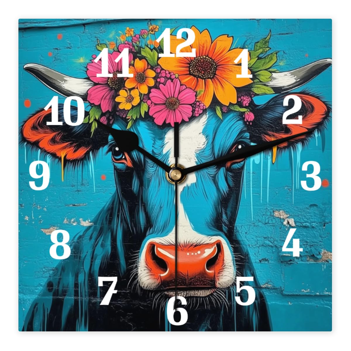 Horloge murale silencieuse peinture artistique une idee cadeau pour decorer la maison