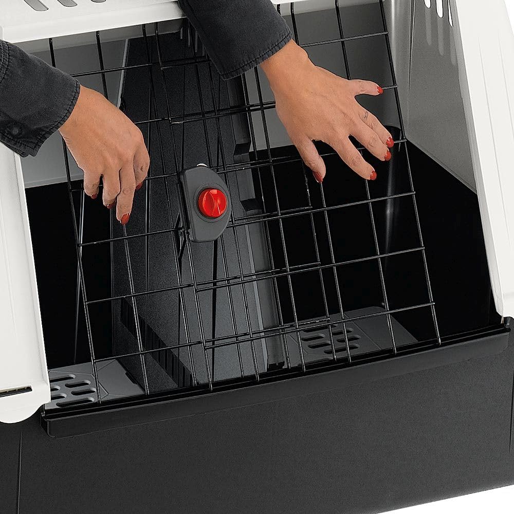Ferplast ATLAS CAR 100 Trasportino per Cani da Auto con Tappeto Drenante e Portaoggetti, Maniglie, Griglia Ventilazione, Doppia Apertura Scorrevole con Chiusura Sicura, Max 40 kg, 100 x 60 x h 66 cm