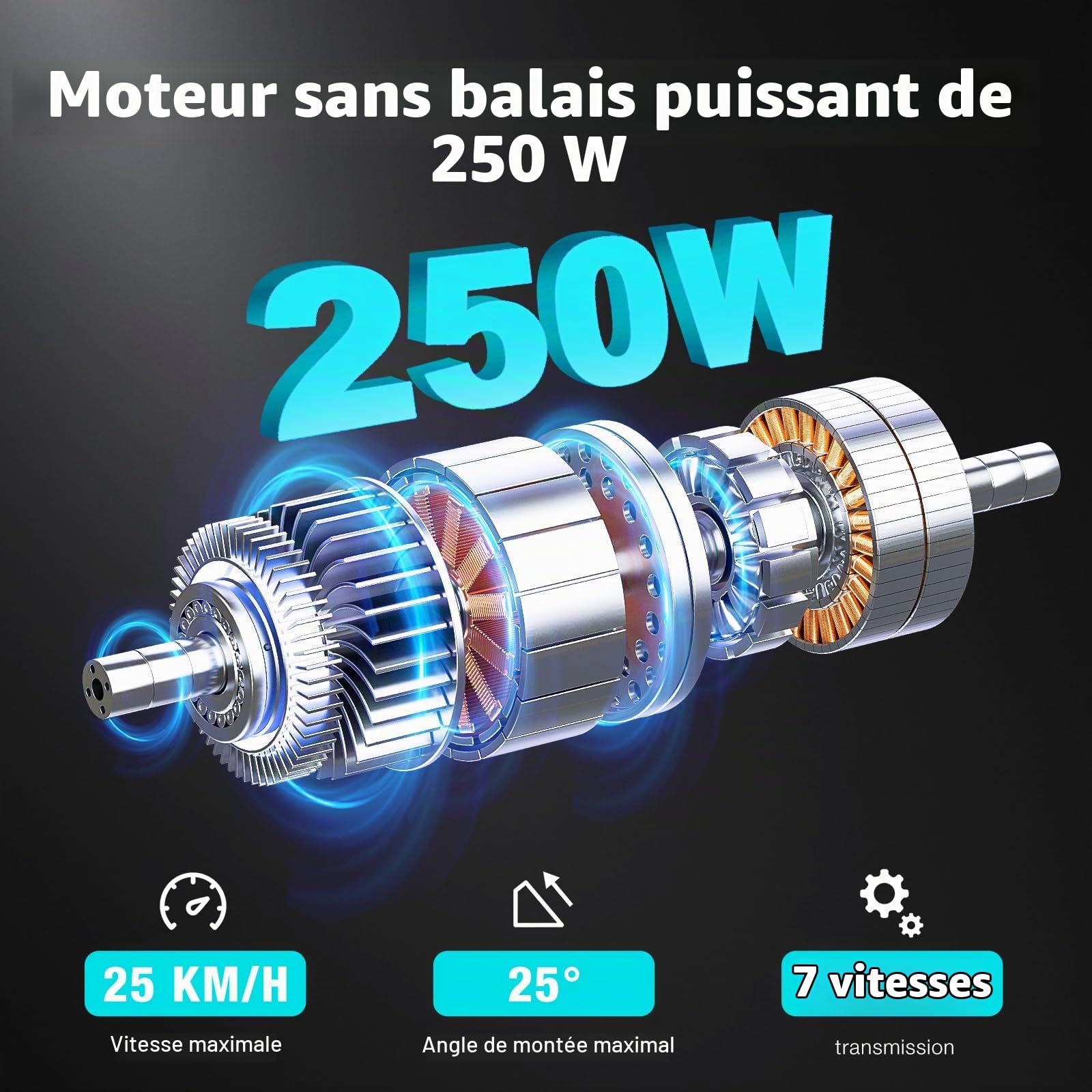 COLORWAY BK15 Vélo Électrique 26 Pouces pour Adultes, Batterie 15Ah, Moteur 250W, 7 Vitesses, Suspension Avant, Double Frein à Disque, Vélo Électrique Ville & Tout Terrain, Jusqu’à 120 kg