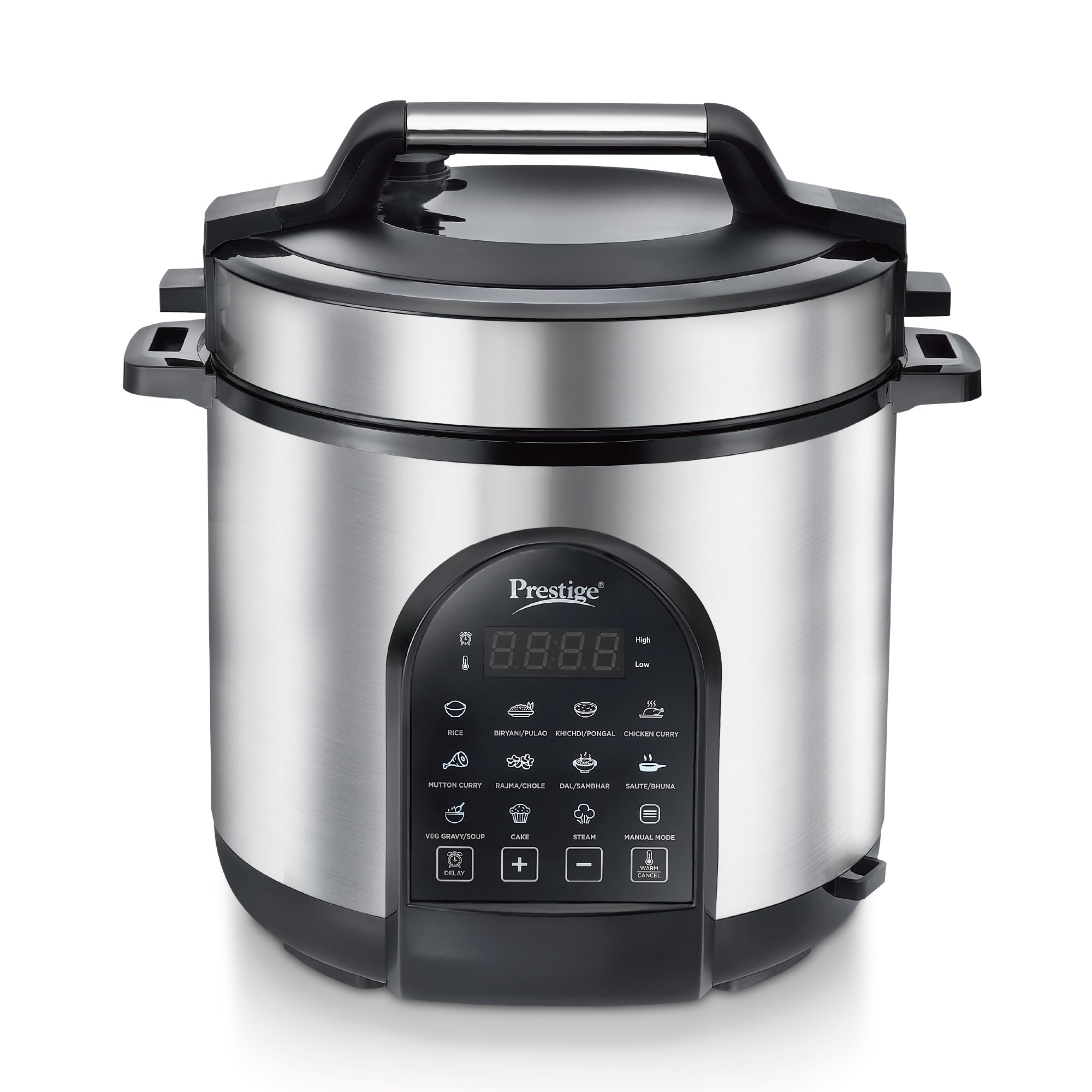 Prestige 6.0L Smart Cook Electric Cooker with 11 pre-set Indian menu options.