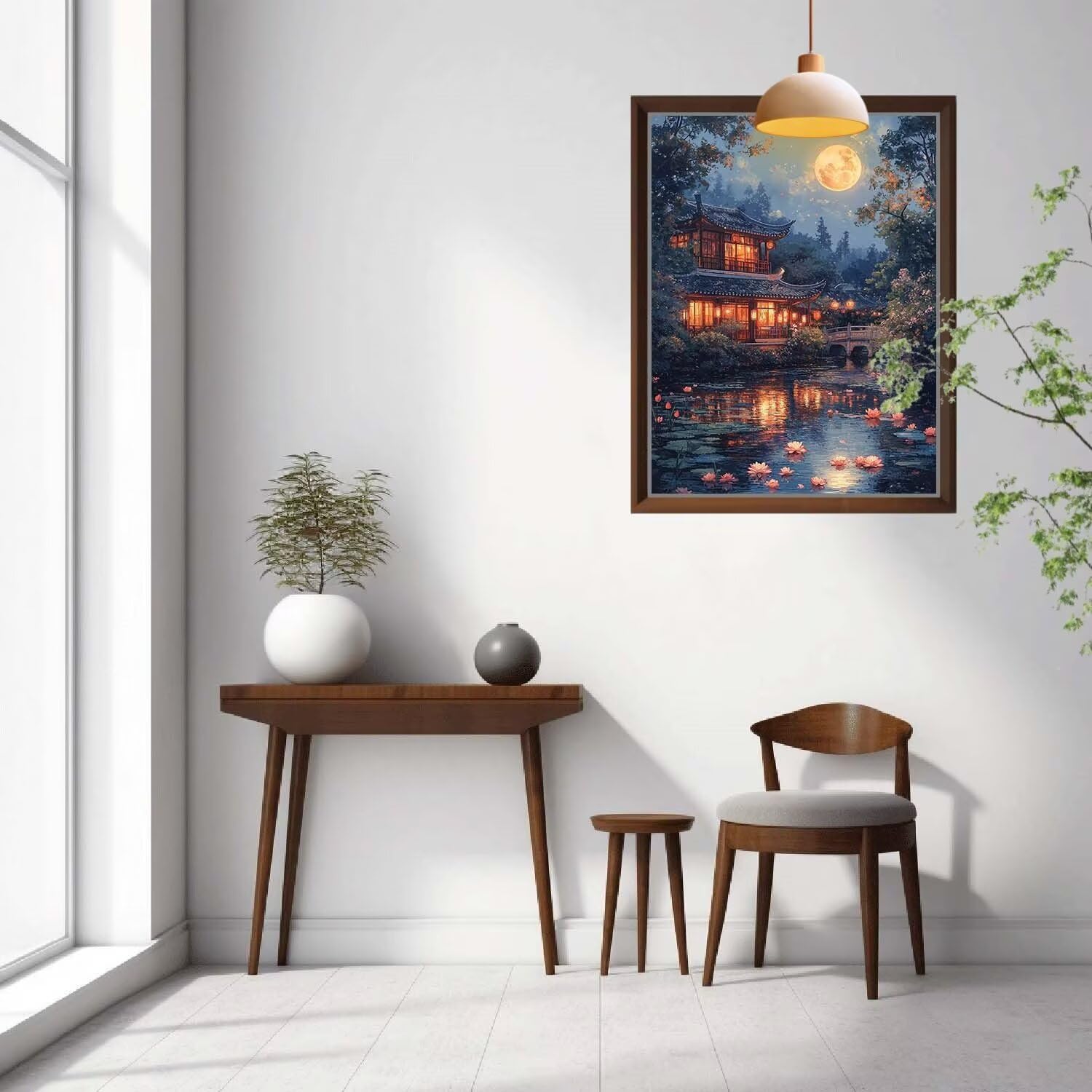 Loto,Scenario Kit per Dipingere con i Numeri,Fai da Te Quadri da Dipingere Numerati per Hobby Creativi Adulti,Kit di Pittura a Olio su Tela Principianti e Bambini per Decora la Casa 90x120cm 54N-6868