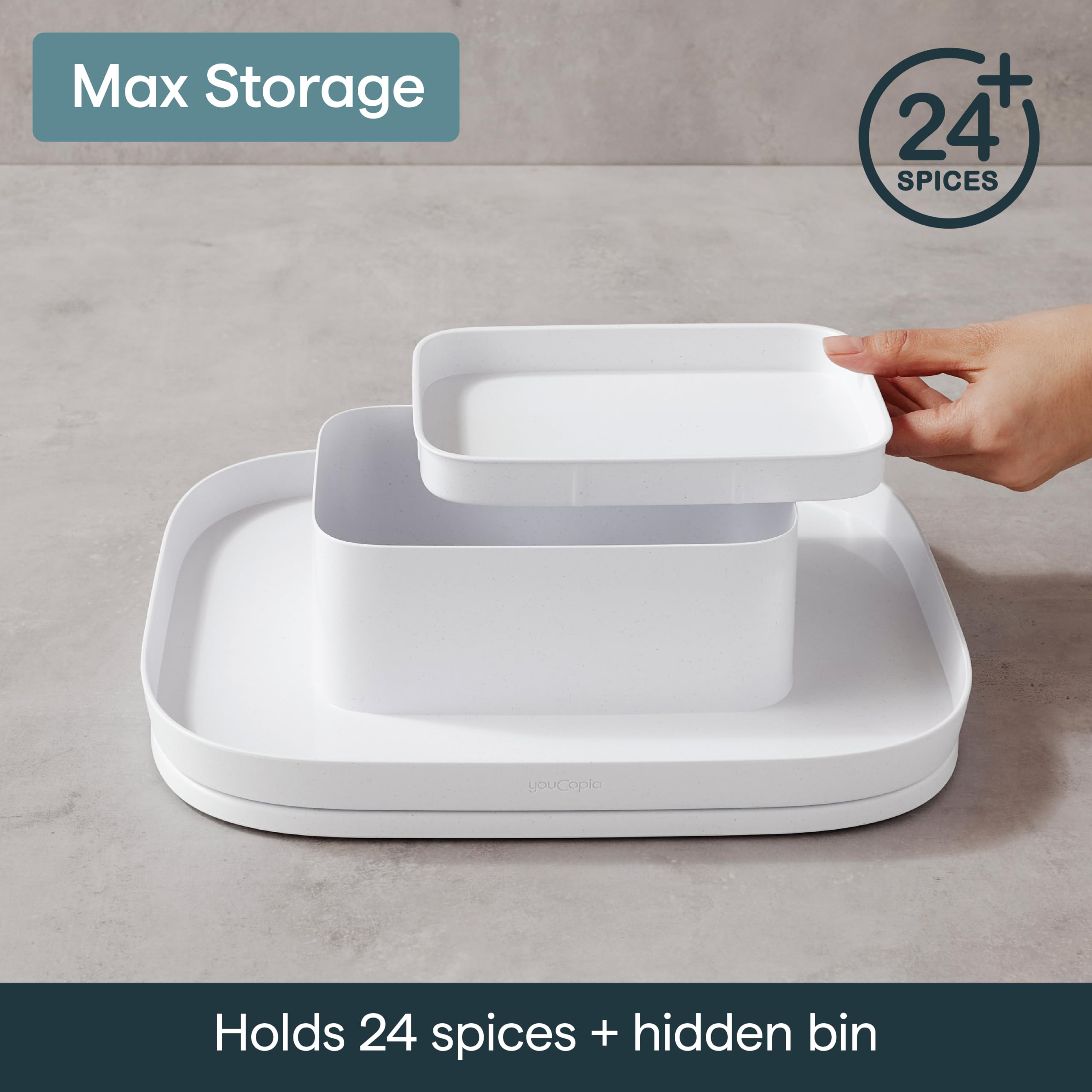 Amazon.com: YouCopia MagicTrack Spice Turntable, 2-Tier Rectangle