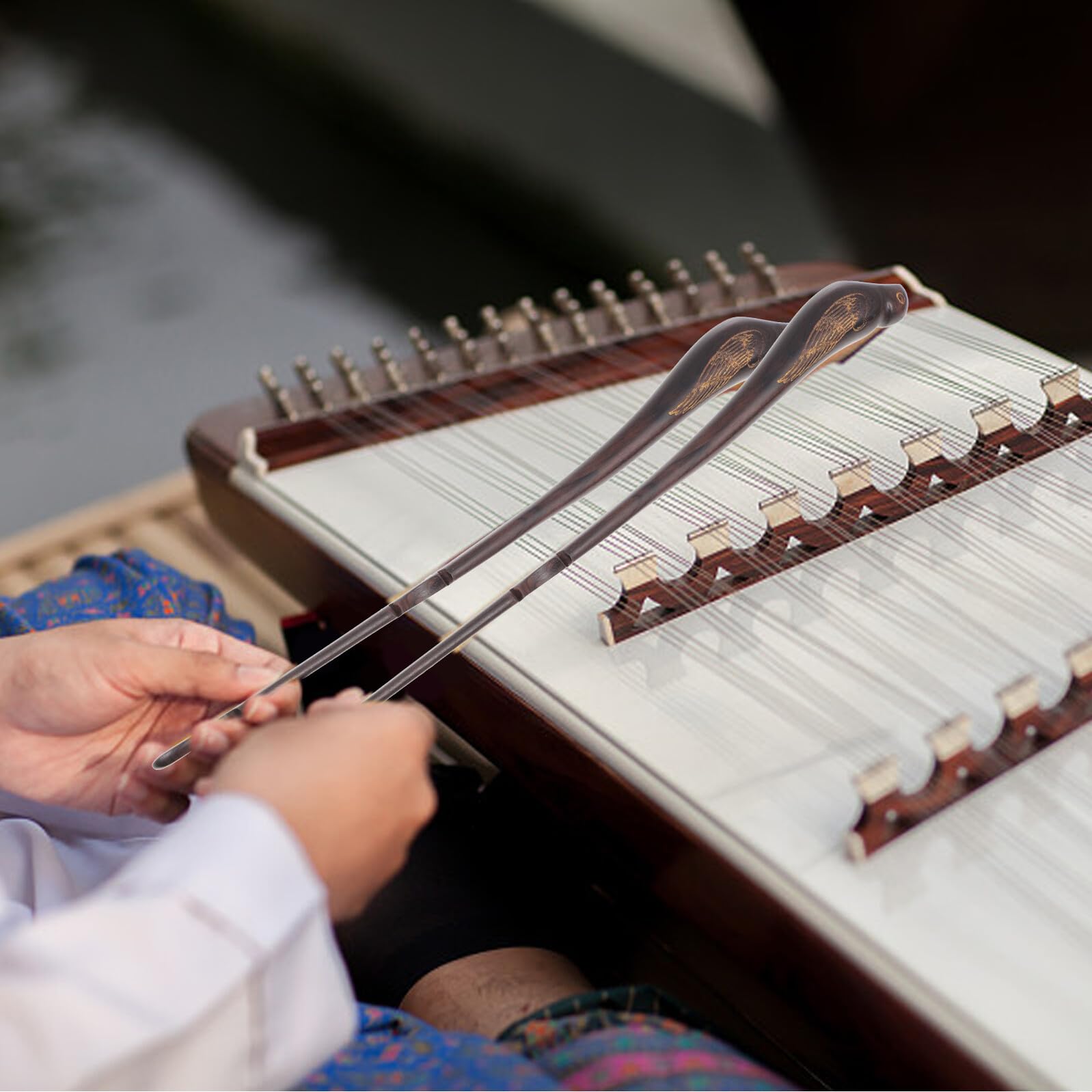 Set di Martelli a Forma Animale in Ebano Nero per Dulcimer Lisci ed Efficienti Completo di Secchio, per Esercizi e Pratica del Dulcimer