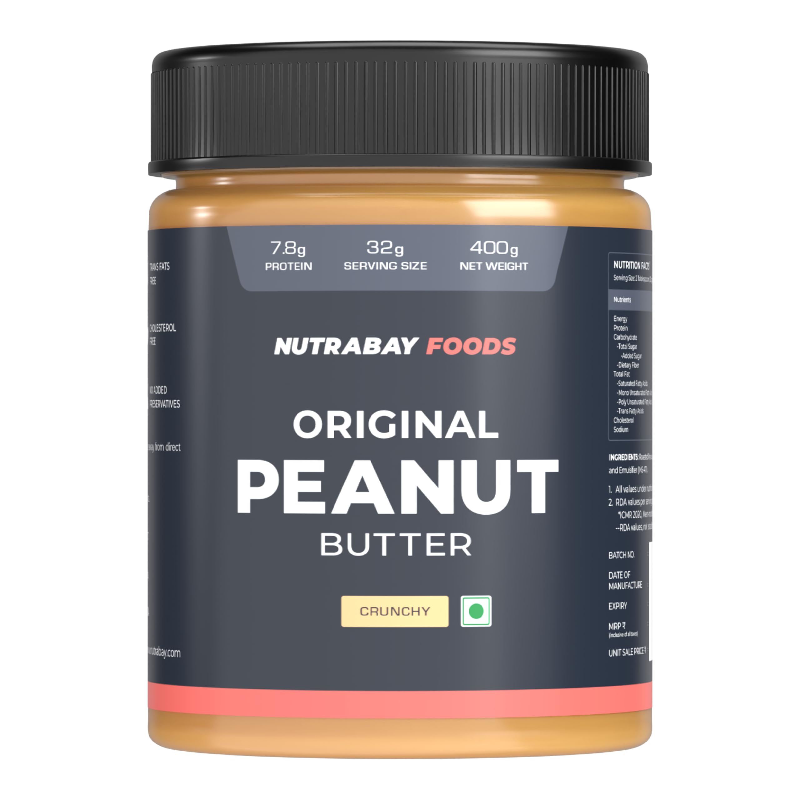 See full amazon price history chart for Nutrabay Foods Original Peanut Butter (Crunchy) - 400g | 100% Roasted Peanuts, 28g Protein, Zero Cholesterol, Vegan, Gluten Free, Non GMO Nutrabay Foods Original Peanut Butter (Crunchy) - 400g | 100% Roasted Peanuts, 28g Protein, Zero Cholesterol, Vegan, Gluten Free, Non GMO (B09GKRGRCD) Amazon Price History, Amazon Price Tracker