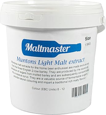 Maltmaster Muntons Light Malt Extract 1.5Kg Packed by Maltsmaster