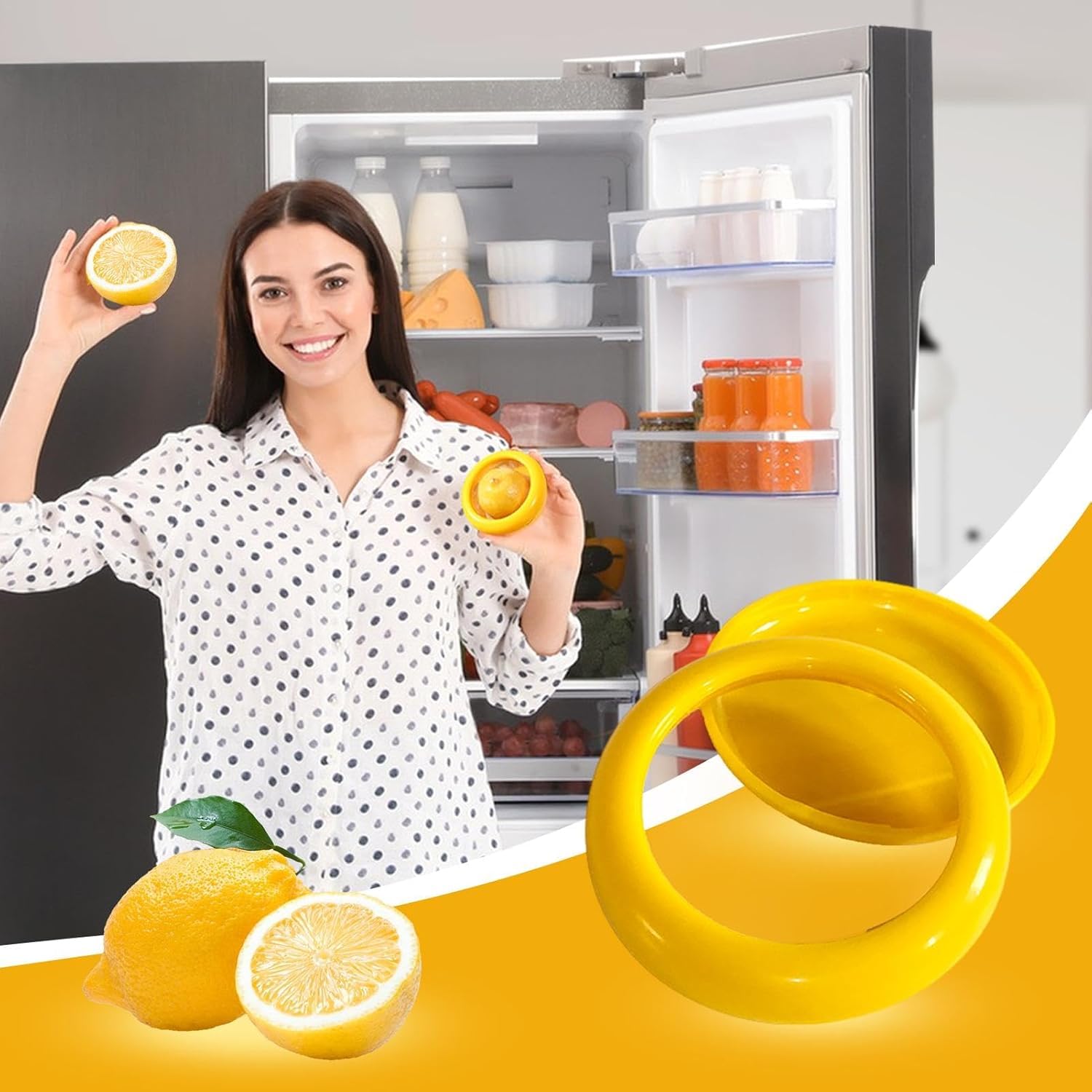 Wrixty Avocado Saver and Tomato Holder - Set of 4 Reusable Storage Containers for Fridge - Ideal for Garlic, Onions, Lemons, and Potatoes 3