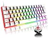 ROBEVE Blic Gaming Keyboard RGB Keyboard 20 Modes Adjustable Color Option RGB Waterproof And Dust Resistant Keyboard Gaming Keyboard Gaming Keyboard Mechanical Keyboard Red Switch White