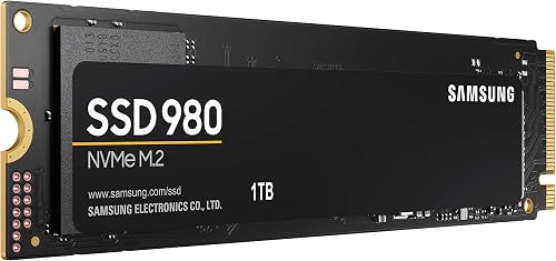 Samsung 980 MZ-V8V1T0BW | Disque SSD Interne NVMe M.2, PCIe 3.0, 1 To, Contrôle thermique intelligent - 4
