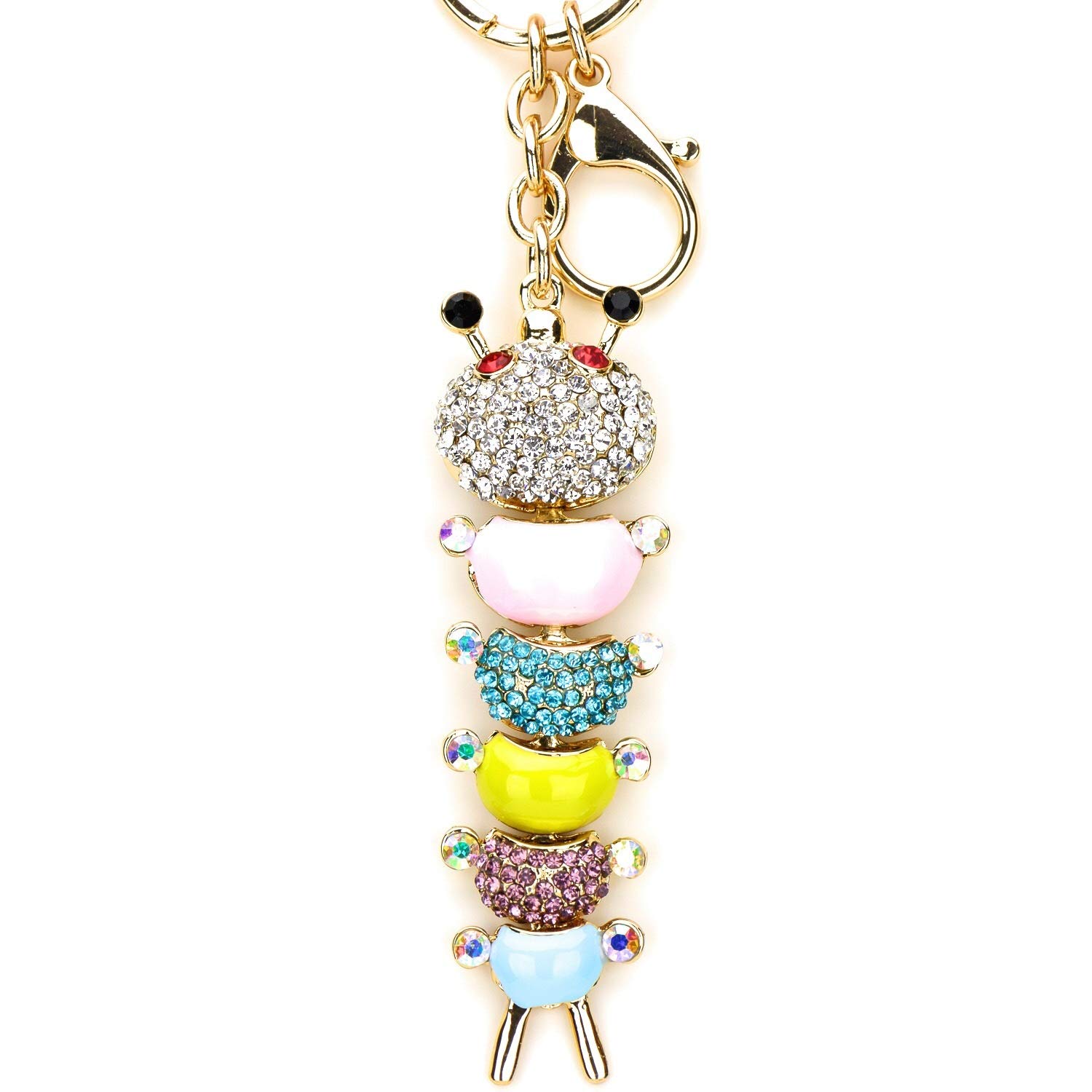 Lilly Rocket Bling Jointed Caterpillar Key Chain