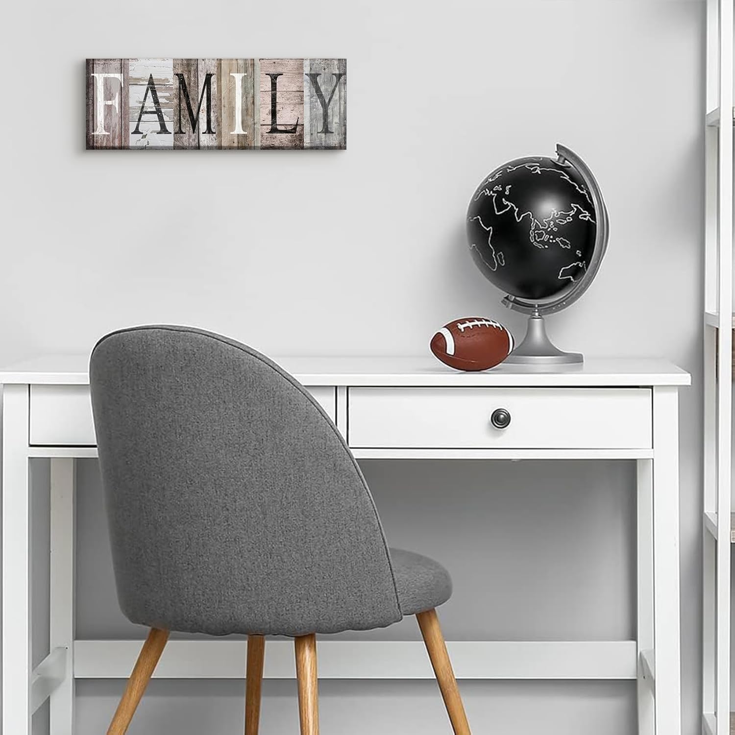 DCMVJHZV Family Signs Canvas Wall Art Rustic Family Wall Decor Retro Farmhouse Sign Print Quotes Painting Picture With Solid Wood Inner Frame Decor Ready to Hang(8"x24")