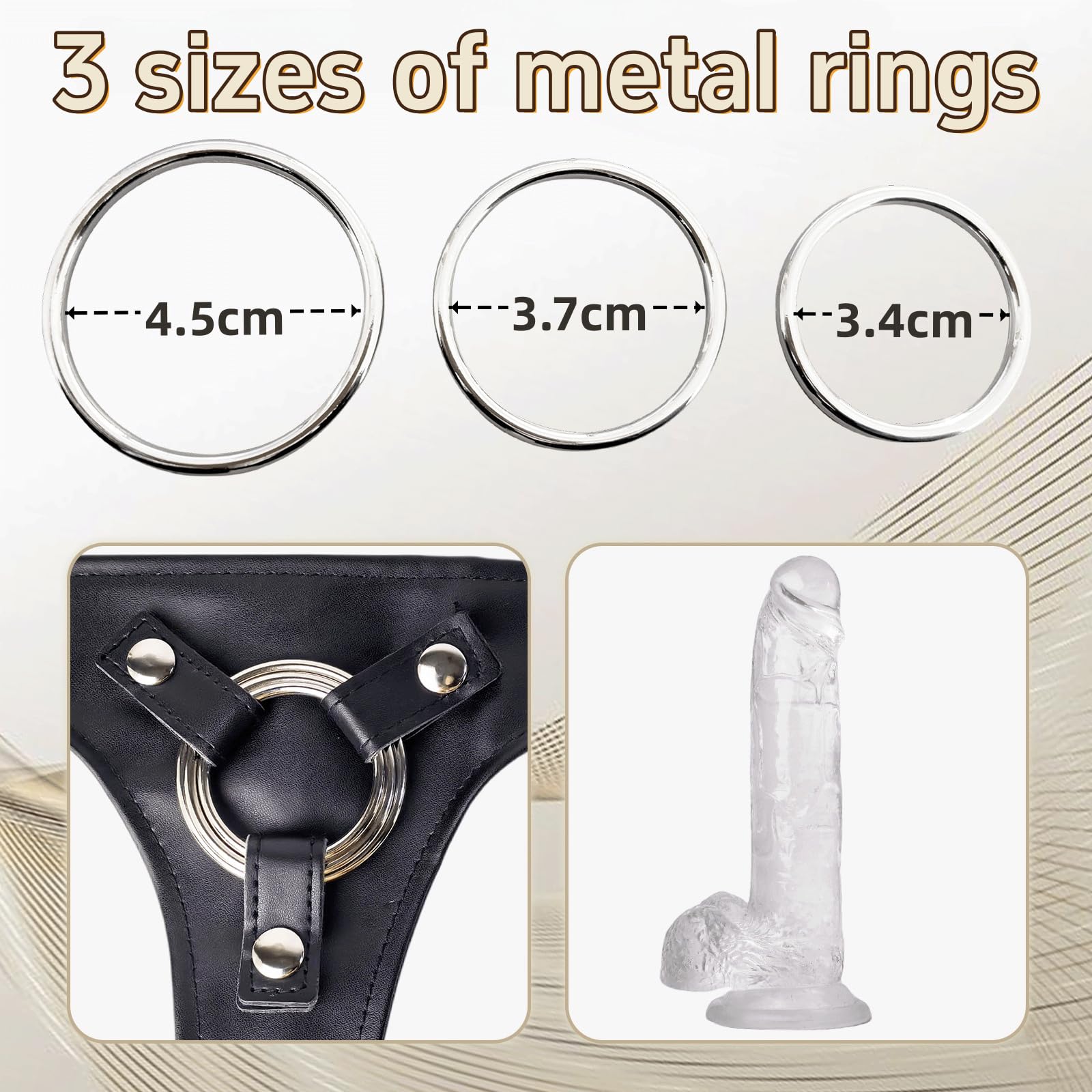 Strap On Dildo Imbracatura Strap-On per Coppie Uomo Donna Pene Realistico in Silicone Indossabile Plug Anale Giochi per Adulti Sesso Coppia SM Lesbiche Stimolazione del Punto G Bondage Sex Toy, M