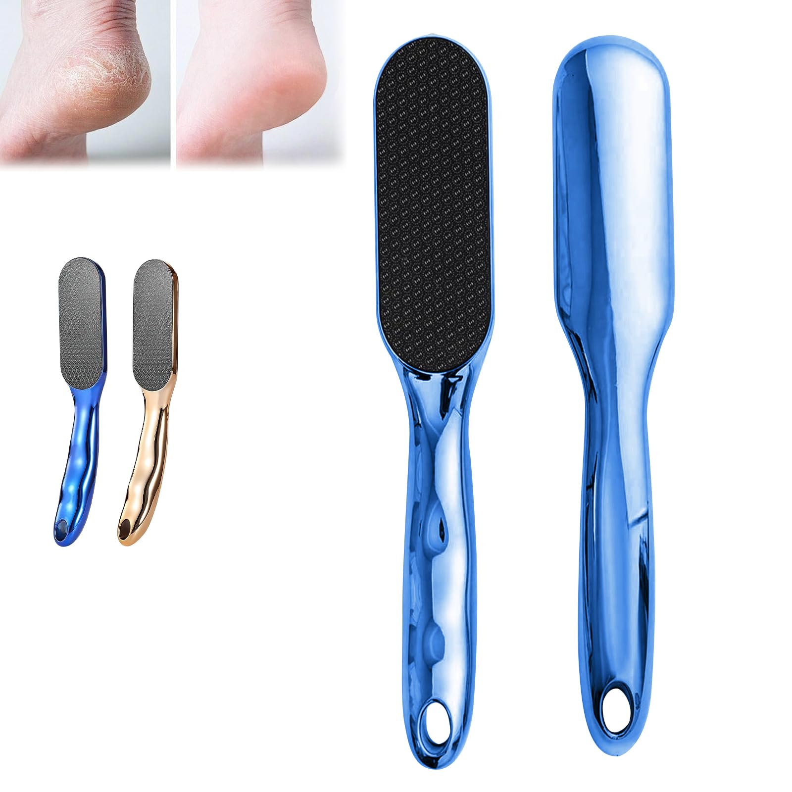 Veinsgrain Foot File, Nano Glass Foot File, Hard Skin Remover Nano-Glass Foot File, Veins Grain Foot File, Professional Foot Care Tools, Pedicure Tool for Smooth Feet (Blue)