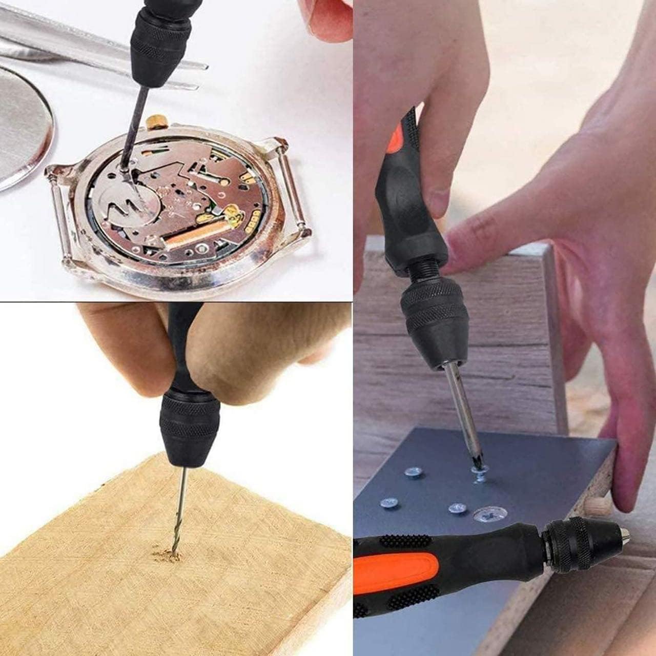 Trapano a mano mini 0,5-8mm Pin Vise mandrino morsa senza chiave