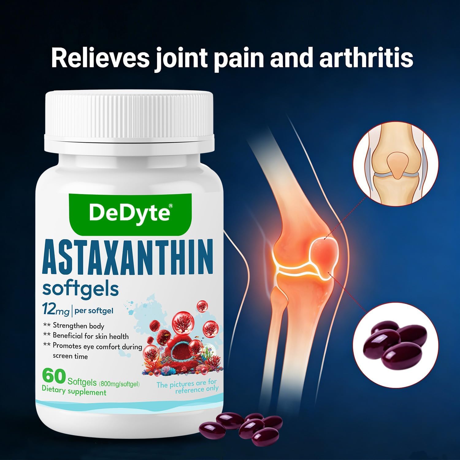 Astaxanthin Supplements, Anti-Aging, Antienvejecimiento, Reduce Wrinkles, Arrugas, Glowing Skin & Skin Health, Natural Antioxidant