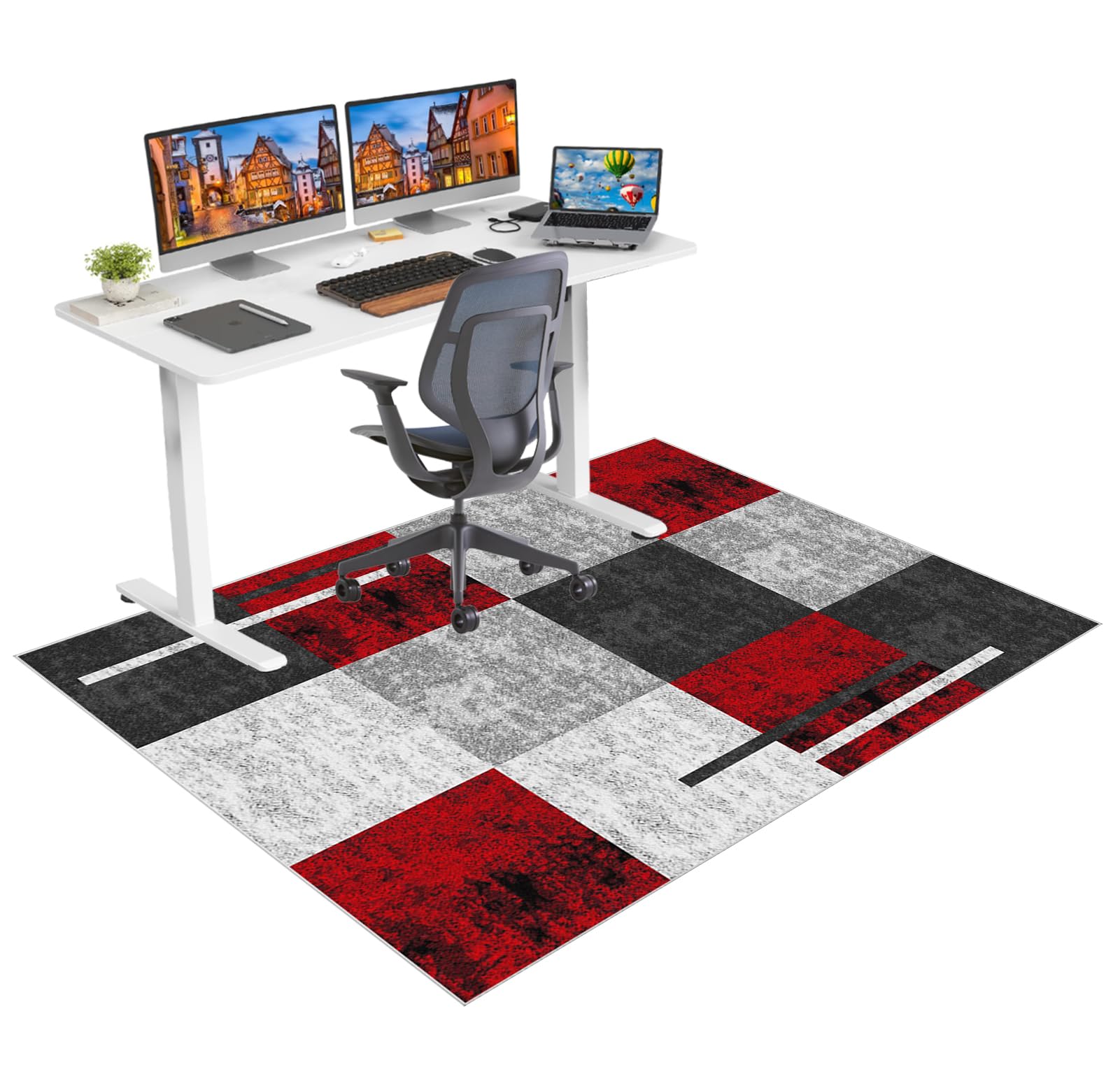 Office Chair Mat for Hardwood Floors Non Slip Computer Desk Chair Mat for Carpet Floor Protector Mat for Rolling Chair Gaming Chair Mat for Carpet Floor Mat for Office Chair Gaming Rug 60 x 70 cm