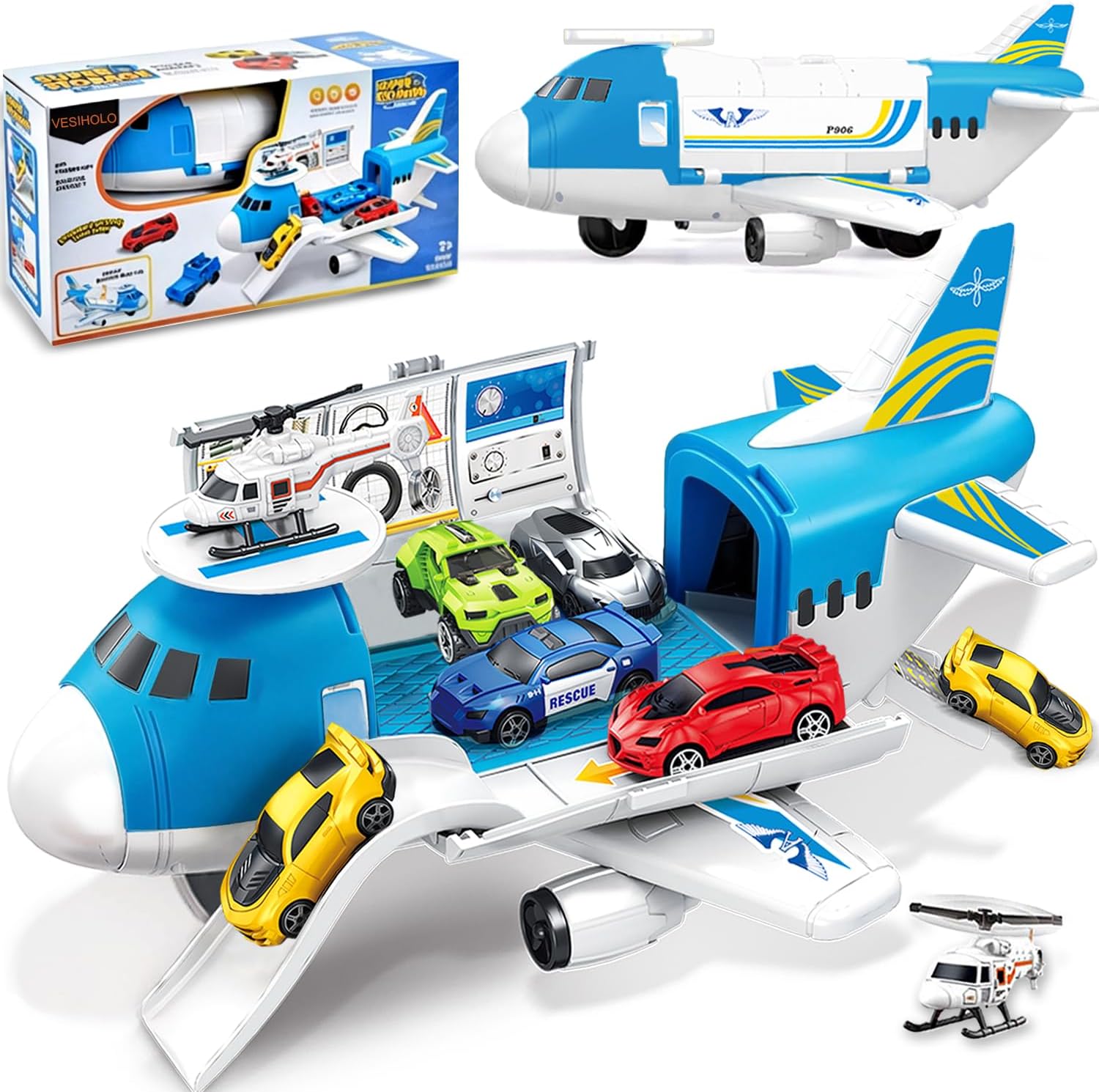 Airplane Toy, Airplane Toys for 3 Years Old, Airplane for Toddlers, Toys for 3+ Year Old Boys, Toy Airplane for Boys Age 4-7, 3+ 4 5, Aeroplane Toy, Plane Toy for Birthday, Chritmas Gift