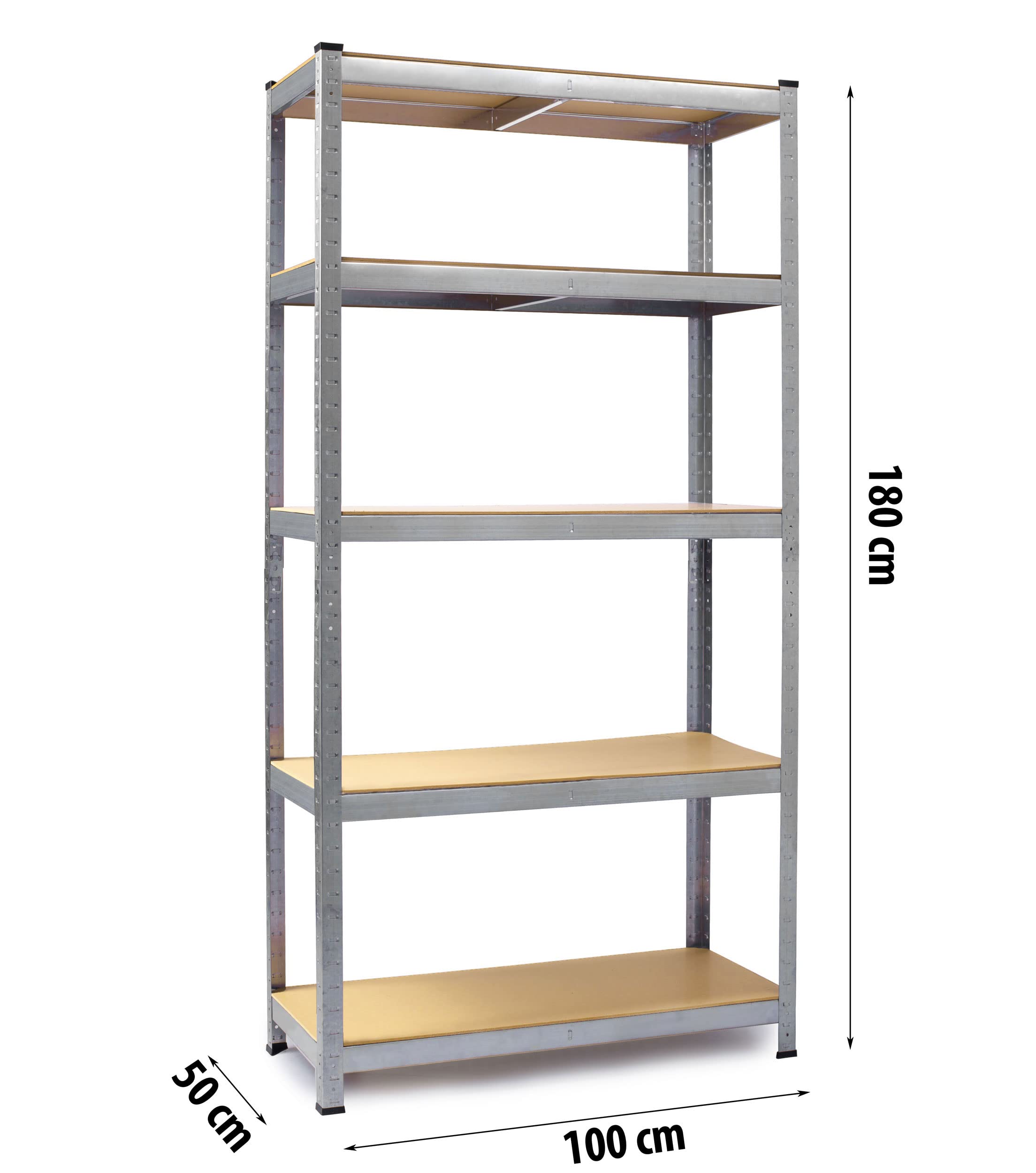 Regał metalowy magazynowy Humberg 180x100x50cm 875kg 2w1