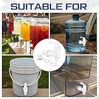 Vista 16 de Honoson 12 juegos de grifos de repuesto sin BPA, palancas de boquilla reutilizables para válvula de grifo para riego al aire libre, barril