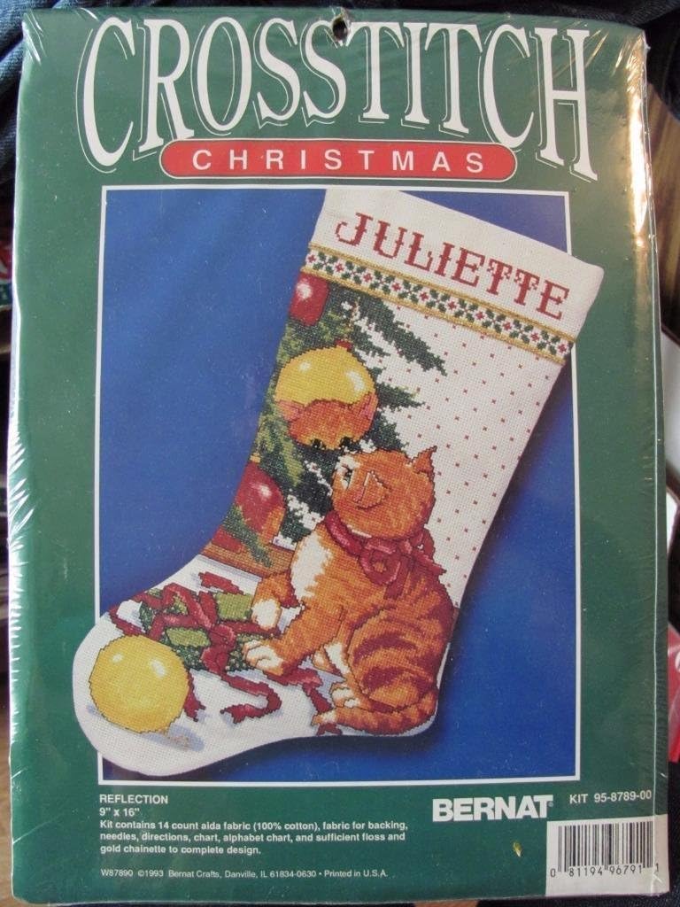 Bernat Reflection Counted Cross Stitch Stocking Kit # 95-8789-00