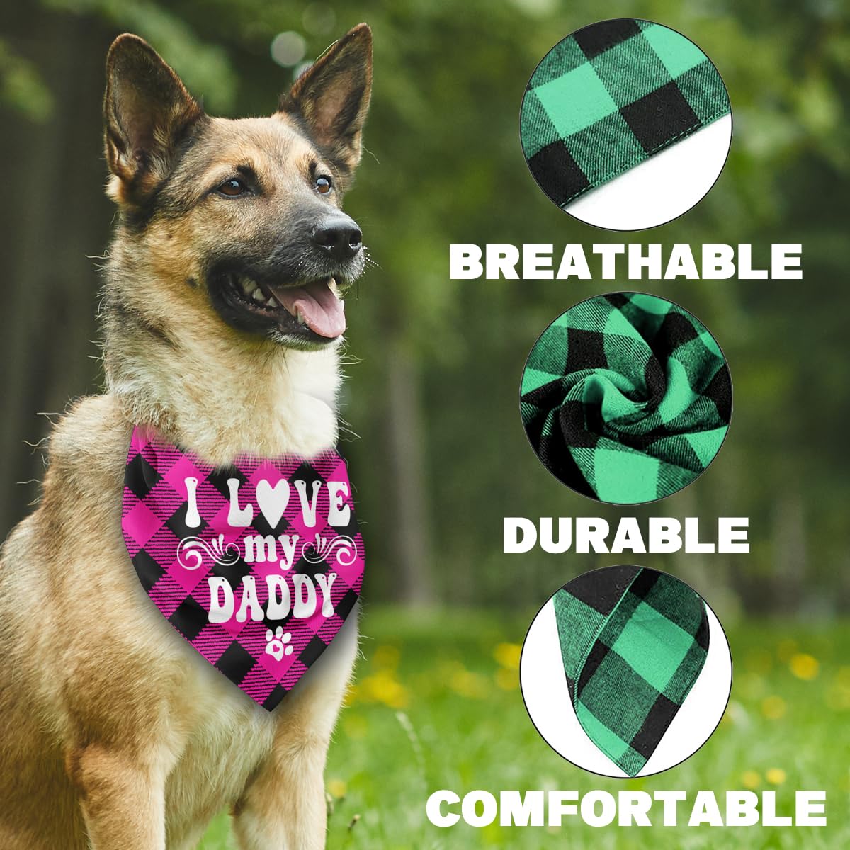I Love My Dad Hund Bandana - Cooles Geschenk Für Papa & Hund, Personalisierbar