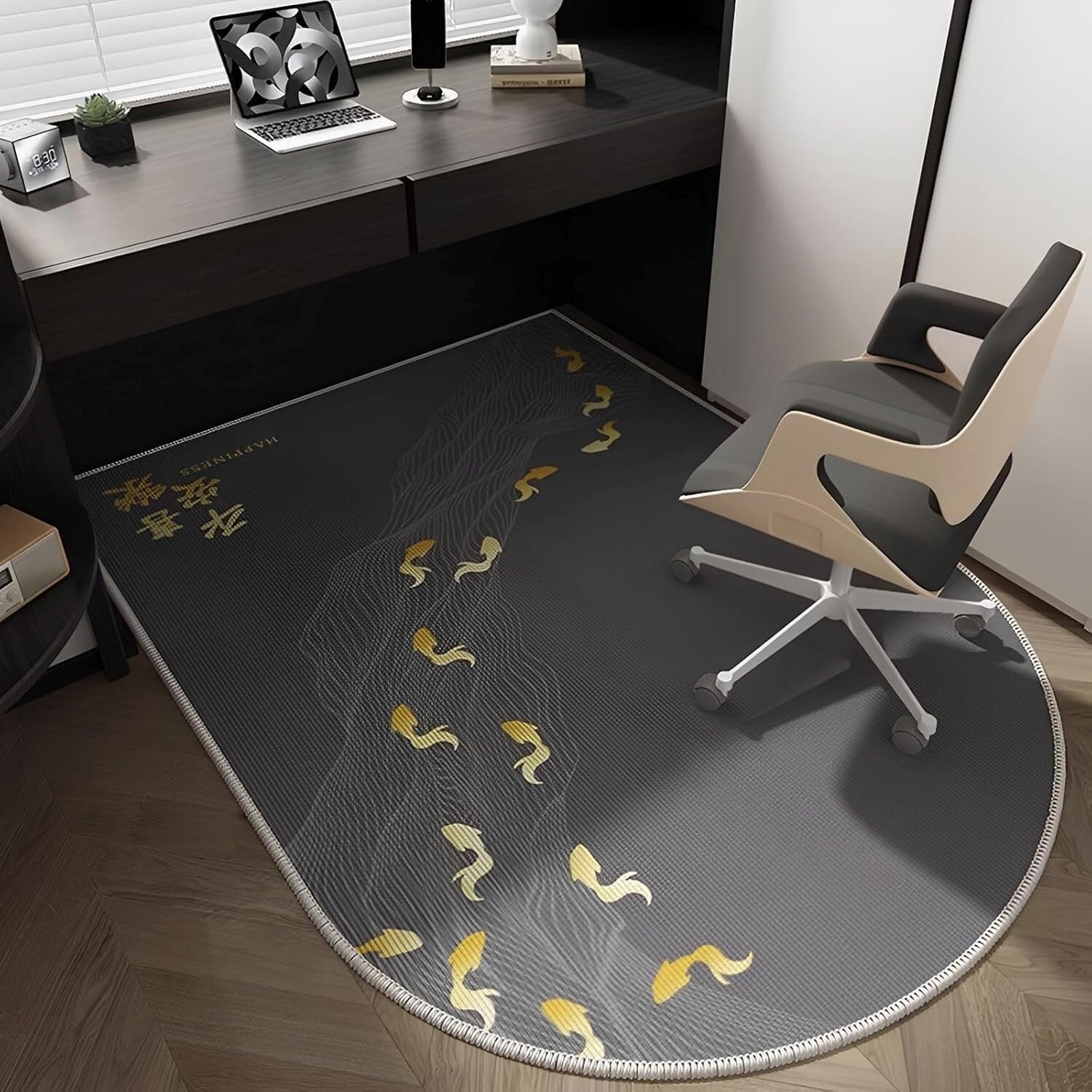 SSDDLZEQ Premium durable range Office Chair Mats Are Suitable For Use On Both Carpet And Hardwood Floors(Fish,100x120cm)