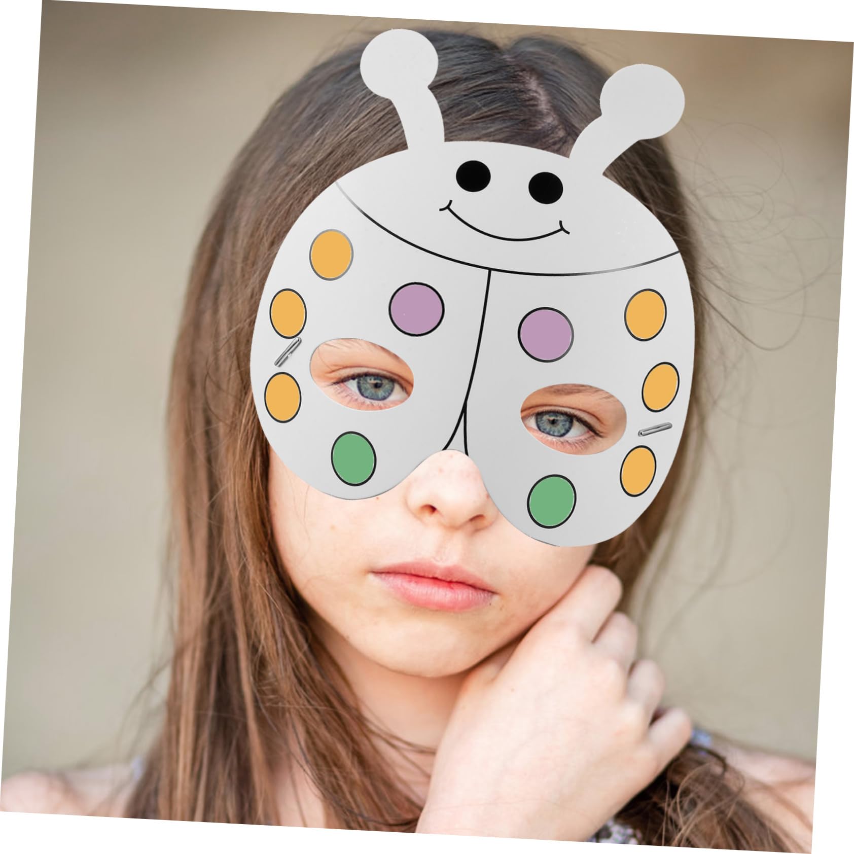TOYANDONA Set Maschere Animali per Bambini da Colorare DIY con Pig Mask in Carta e Plastica, con Pennarelli Acquerello per Feste, Performance e Artigianato Stile Casuale