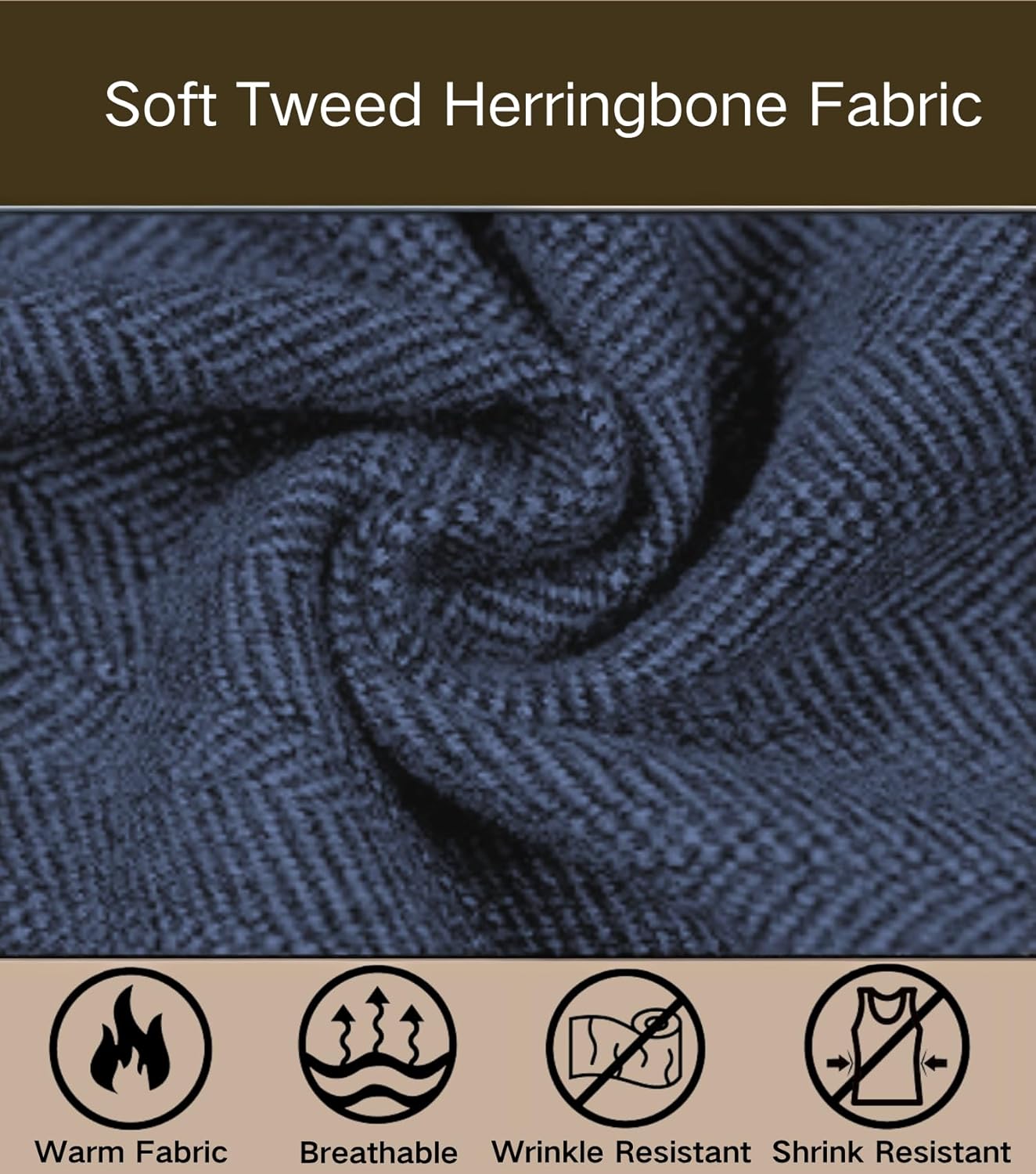 Tweed Boys Suit Herringbone 6pcs Suits for Boy Slim Fit Tuxedo Formal Jacket Wedding Shirt Blazer Vest Pants Set with Tie - Image 4