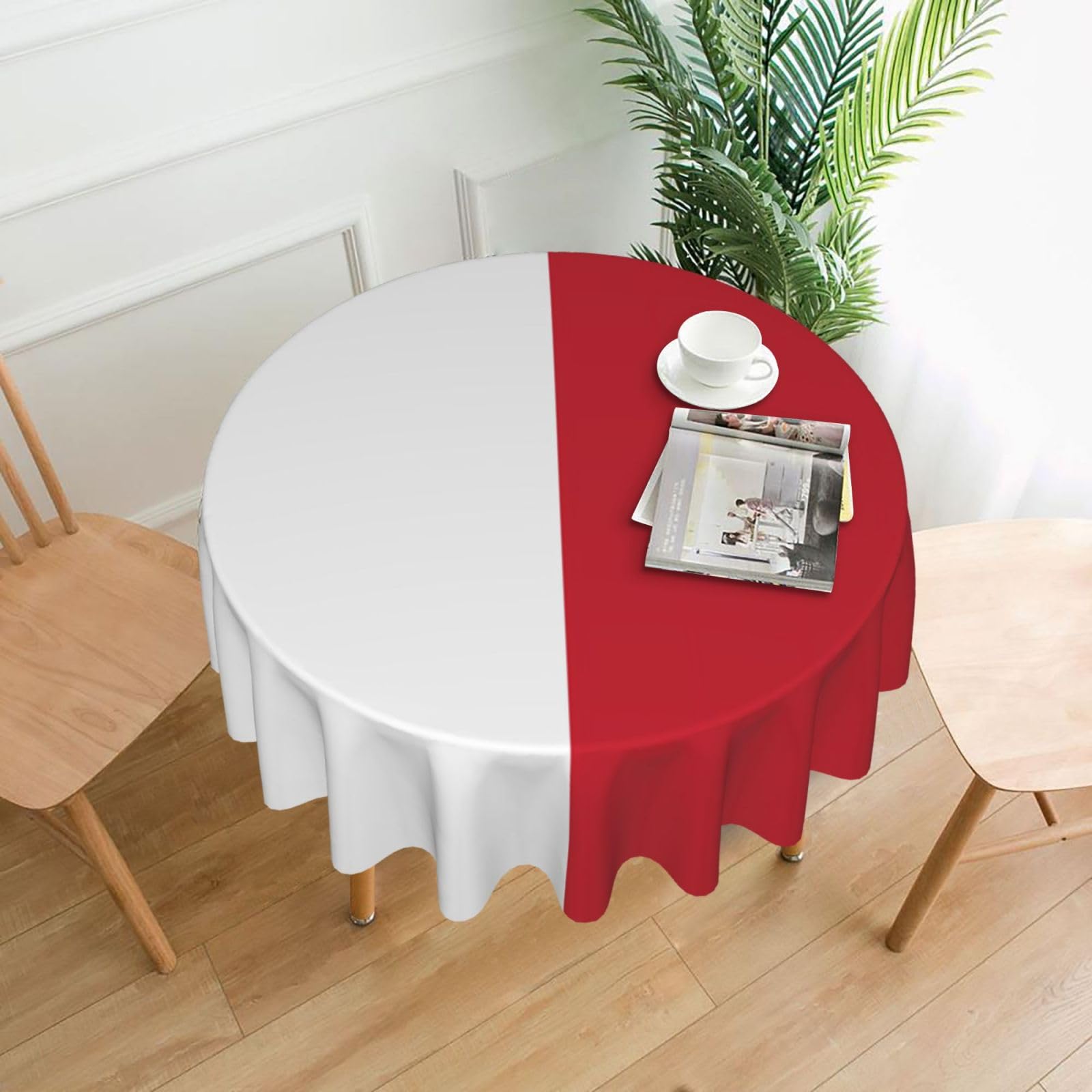 MROWYC Flag of Malta Printed Practical Round Tablecloth, Durable, Suitable for Home, Restaurant, Hotel, Gathering, and Decorative Table Covers