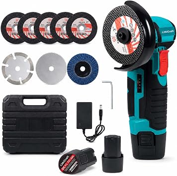 Mini Cordless Angle Grinder 11.1V, 76mm 3 Inch, Brushless 19500 RPM