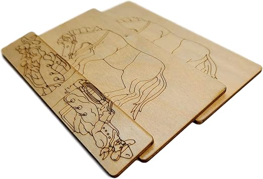 Creative Crafthouse Saddle the Horses, Sam Loyd Wooden Puzzle, USA