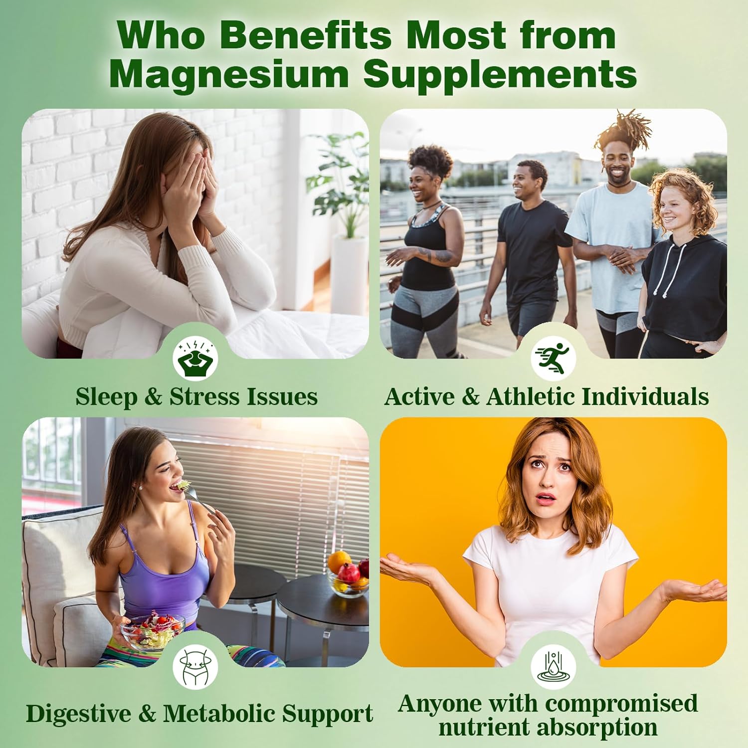 12-in-1 Magnesium Complex Liquid Drops, Chelated Magnesium Citrate Glycinate Taurate Malate Aspartate w. Ashwagandha Theanine D3 & Zinc for Relaxation Sleep Immune Health & Muscle Function丨Women Men - Image 4