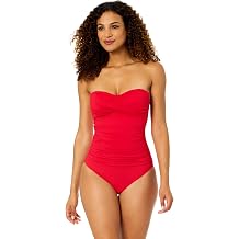 Twist Front Shirred One Piece Swimsuit by Anne Cole