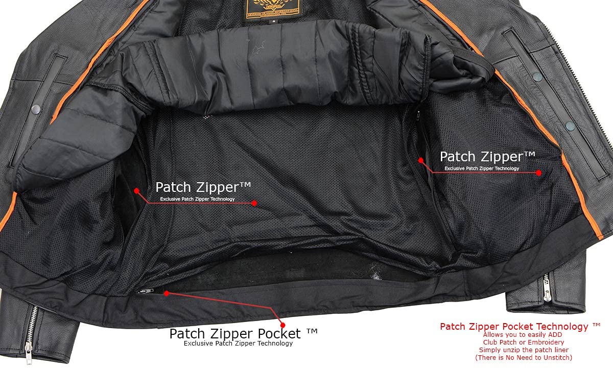 Milwaukee Leather LKM1775 Men's Black Leather Vintage Brando