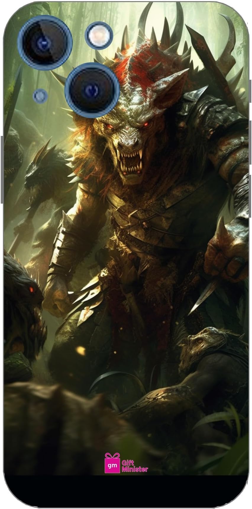 Gift Minister Soft Designer Mobile Case for Apple iPhone 13 Back Cover Gray - Predator Creature Rainforest Zombies Predators Appropriation Artist Strong Facial Expression Magali Villeneuve 1Pcs 17016