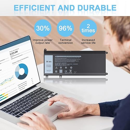 Miniatura 6 de IEFUU 33YDH - Batería para portátil compatible con Dell Inspiron Notebook 15 17 7000 7778 7577 7773 7779 7786 G3 3579 3779 G5 5587 G7 7588 Latitude