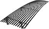 APS Compatible with Ford Bronco F-150 F-250 F-350 1987-1991 Main Upper Stainless Steel Black 8x6 Horizontal Billet Front Grill Grille Insert S18-J90058F